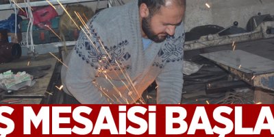 Oto lastikçilerde ve sobacılarda kış mesaisi başladı