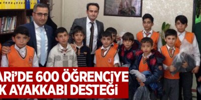 Hakkari’de 600 öğrenciye kışlık ayakkabı desteği