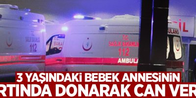 3 yaşındaki bebek annesinin sırtında donarak can verdi