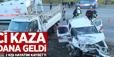 Kamyonetler çarpıştı: 2 ölü, 5 yaralı