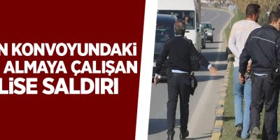Düğün konvoyundaki silahı almaya çalışan polise saldırı