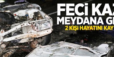 Feci kazada otomobil ikiye ayrıldı: 2 ölü, 2 yaralı