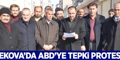 Yüksekova'da ABD’ye tepki protestosu