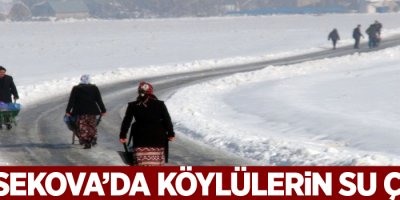 Yüksekova'da köylülerin su çilesi