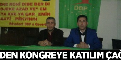 DBP'den kongreye katılım çağrısı