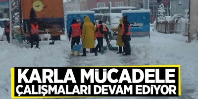 Çaldıran’da karla mücadele çalışması