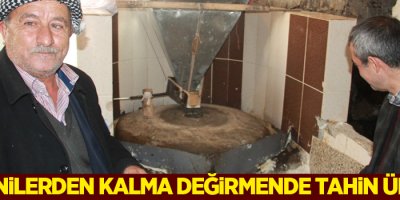 Ermenilerden kalma değirmende tahin üretimi