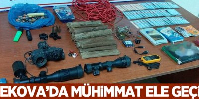 Yüksekova'da mühimmat ele geçirildi