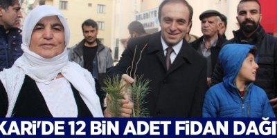 Hakkari'de 12 bin adet fidan dağıtıldı