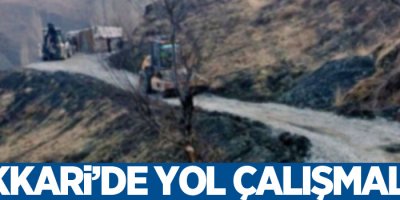 Hakkari’de yol yapım çalışması