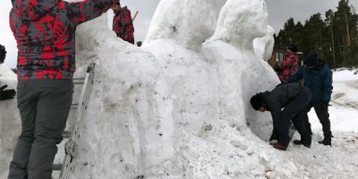 Kardan heykellerin yapımı başladı