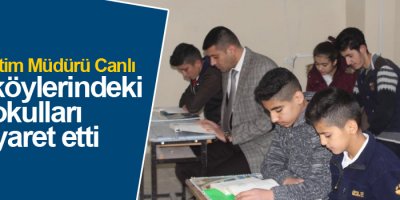 Yüksekova Milli Eğitim Müdürü, sınır köylerindeki okulları ziyaret etti