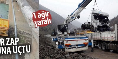 TIR Zap suyuna uçtu