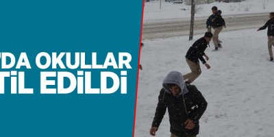Van'da okullar tatil edildi