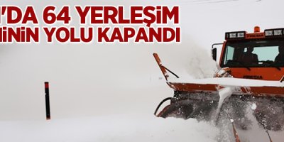 Van'da 64 yerleşim biriminin yolu kapandı