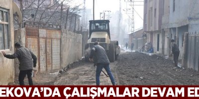 Yüksekova'da Kumlama ve Stabilize Çalışmaları Devam Ediyor