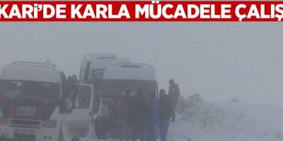 Hakkari’de karla mücadele çalışması