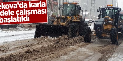Yüksekova'da karla mücadele çalışması başlatıldı
