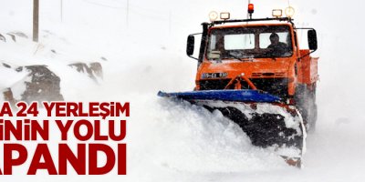 Van'da 24 yerleşim yerinin yolu kapandı