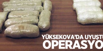 Yüksekova'da uyuşturucu operasyonu