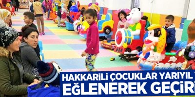 Hakkarili çocuklar yarıyıl tatilini eğlenerek geçiriyor