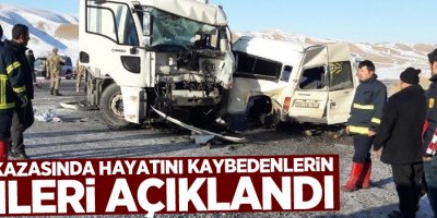 Kazada hayatını kaybedenlerin isimleri açıklandı