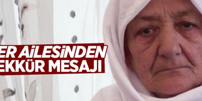 Önver ailesinden teşekkür mesajı