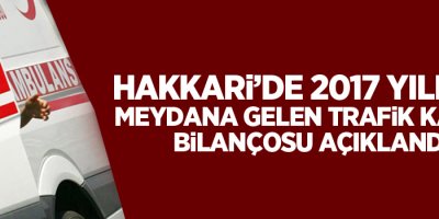 Hakkari'de 2017 yılında meydana gelen trafik kazası bilançosu açıklandı
