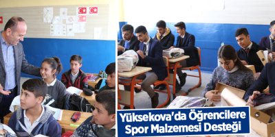 Yüksekova'da Öğrencilere Spor Malzemesi Desteği