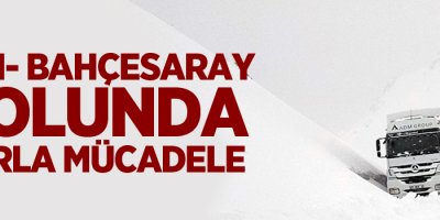 Van-Bahçesaray yolunda karla mücadele