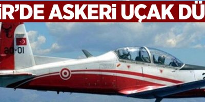 İzmir'de askeri eğitim uçağı düştü