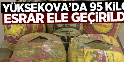 Yüksekova'da 95 kilo esrar ele geçirildi