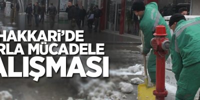 Hakkari Belediyesinden kar temizleme çalışması