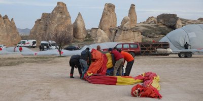 Kapadokya'da balon uçuşları iptal edildi