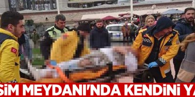 Taksim Meydanı'nda kendini yaktı