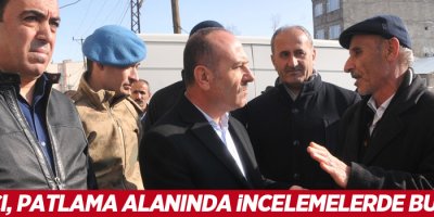 Kaşıkçı, patlama alanında incelemelerde bulundu