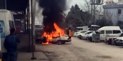 Tamirciye kızdı, kendi arabasını yaktı