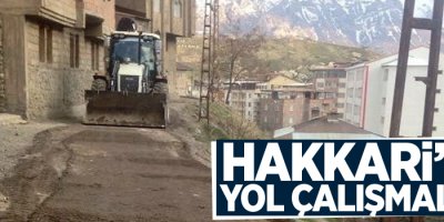 Hakkari’de yol bakım çalışması