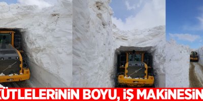 Kar kütlelerinin boyu, iş makinesini aştı