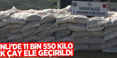 Şemdinli’de 11 bin 550 kilo kaçak çay ele geçirildi