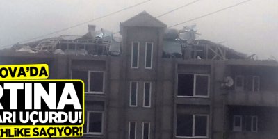 Yüksekova'da fırtına çatıları uçurdu: 1 yaralı!