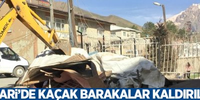 Hakkari’de kaçak barakalar kaldırılıyor