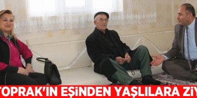 Vali Toprak'ın eşinden yaşlılara ziyaret