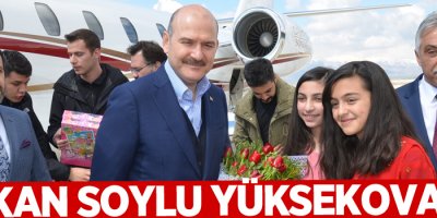 İçişleri Bakanı Süleyman Soylu Yüksekova'ya geldi