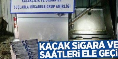 Kaçak sigara ve kol saatleri ele geçirildi
