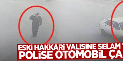 Eski Hakkari Vali'sine selam veren polise otomobil çarptı
