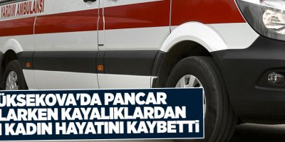 Yüksekova'da pancar toplarken kayalıklardan düşen kadın hayatını kaybetti