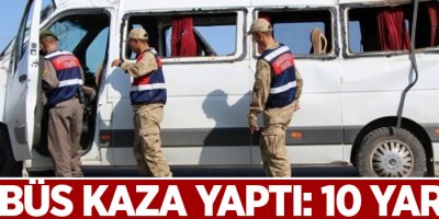 Öğretmen ve öğrencileri taşıyan minibüs kaza yaptı: 10 yaralı