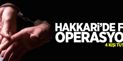 Hakkari merkezli FETÖ operasyonu: 4 tutuklama