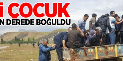 İki çoban çocuk taşan derede boğuldu